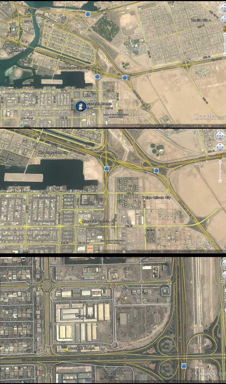 Mussafah Industrial Area Branch Location Map United Arab Bank